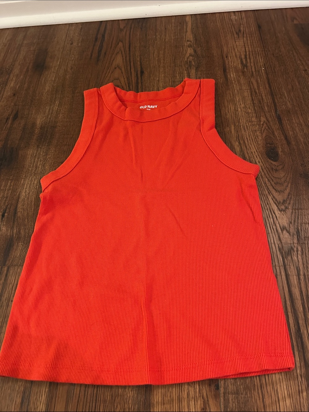 Old Navy Orange Ribbed Womens Tank Top